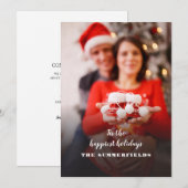 Weihnachtsfeiertag Foto Schwangerschaft Ankündigung (Vorne/Hinten)