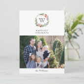 Weihnachtsfeiertag-Foto | weiß Einladung (Stehend Vorderseite)