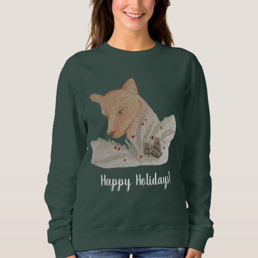 Weihnachtsfeiertag Fox Sweatshirt (Vorderseite)