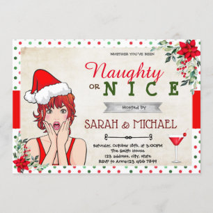 Weihnachtsfeiertag frech oder nette Einladung