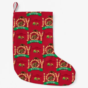 Weihnachtsfeiertag Freude am Eichhörnchenmuster Kleiner Weihnachtsstrumpf