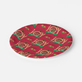 Weihnachtsfeiertag | Freude am Eichhörnchenmuster Pappteller (Schrägansicht)