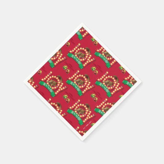 Weihnachtsfeiertag | Freude am Eichhörnchenmuster Serviette (Ecke)