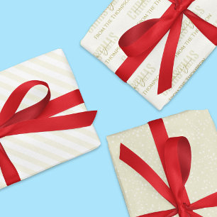 Weihnachtsfeiertag Frohe Weihnachten Moderne Schri Geschenkpapier Set