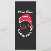 Weihnachtsfeiertag Frohe Weihnachtsessen Menükarte (Rückseite)