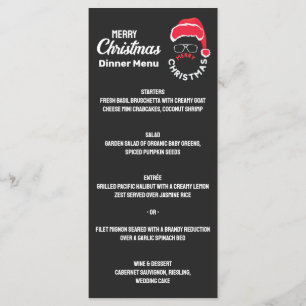 Weihnachtsfeiertag Frohe Weihnachtsessen Menükarte
