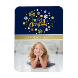 Weihnachtsfeiertag - Frohe Weihnachtsschimmer Blau Magnet