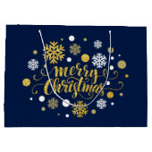 Weihnachtsfeiertag - Frohe Weihnachtsschimmer Große Geschenktüte (Rückseite)