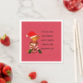 Weihnachtsfeiertag Funny Quote Elf Rot Serviette (Beispiel)