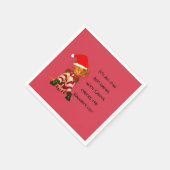 Weihnachtsfeiertag Funny Quote Elf Rot Serviette (Ecke)