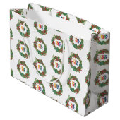 Weihnachtsfeiertag für das Weihnachtsgeschäft Große Geschenktüte (Rückseite Schrägansicht)