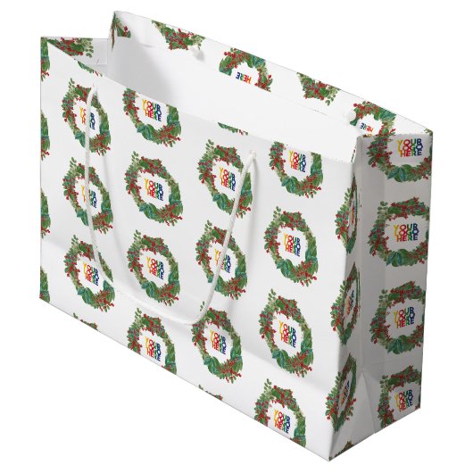 Weihnachtsfeiertag für das Weihnachtsgeschäft Große Geschenktüte (Vorderseite Schrägansicht)