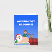 Weihnachtsfeiertag für den Weihnachtsmann Feiertagskarte (Vorderseite)