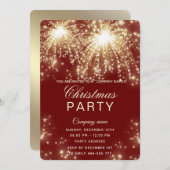 Weihnachtsfeiertag für Feuerwerkskörper - Party Einladung (Vorne/Hinten)