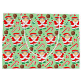 Weihnachtsfeiertag für Frauen im Basketball Große Geschenktüte (Rückseite)