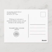 Weihnachtsfeiertag für Großunternehmen Postkarte (Rückseite)