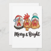Weihnachtsfeiertag für Hähnchen Feiertagskarte (Vorne/Hinten)