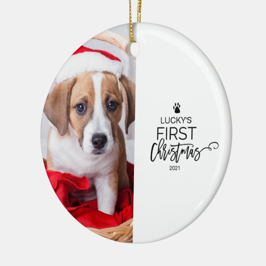 Weihnachtsfeiertag für Haustiere Keramikornament (Links)