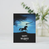 Weihnachtsfeiertag für Pferde und Weihnachtsmann Feiertagspostkarte (Stehend Vorderseite)