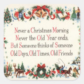 Weihnachtsfeiertag Gedicht Aufkleber (Vorderseite)