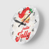 Weihnachtsfeiertag Gefühl Jolly Runde Wanduhr (Winkel)