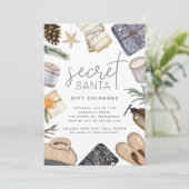 Weihnachtsfeiertag Geheimnis Weihnachtsgeschenk Au Einladung (Stehend Vorderseite)