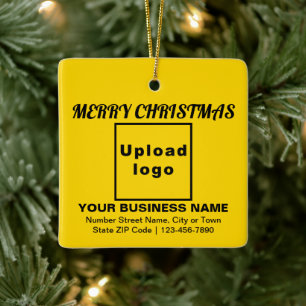 Weihnachtsfeiertag Gelbe Platz Keramik Ornament