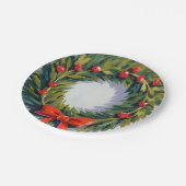 Weihnachtsfeiertag gemalt pappteller (Schrägansicht)