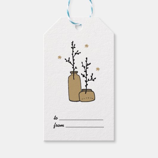 Weihnachtsfeiertag Geschenkanhänger (Vorderseite)