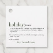 Weihnachtsfeiertag Geschenkanhänger (Vorderseite)