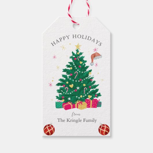 Weihnachtsfeiertag Geschenkanhänger (Vorderseite)