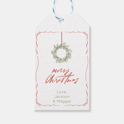 Weihnachtsfeiertag Geschenkanhänger (Vorderseite)