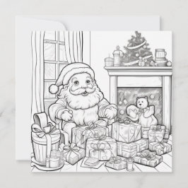 Weihnachtsfeiertag - Geschenke Kinder Färben Weihn Feiertagskarte
