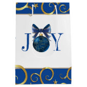 Weihnachtsfeiertag Geschenktasche JOY Ornament Mittlere Geschenktüte (Rückseite)