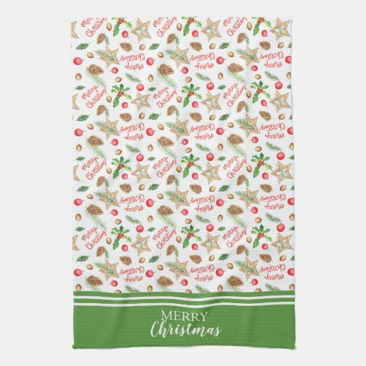 Weihnachtsfeiertag Geschirrtuch (Vertikal)