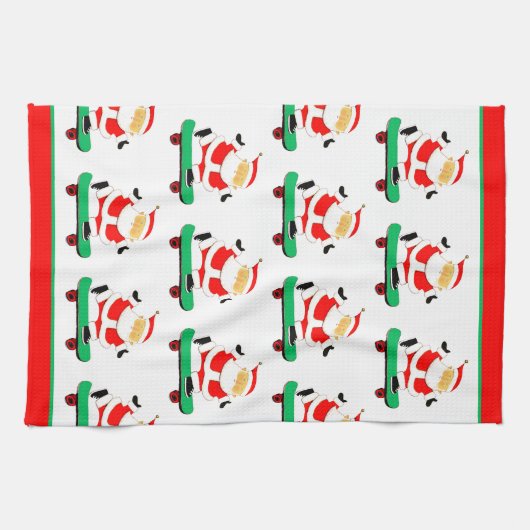 Weihnachtsfeiertag Geschirrtuch (Horizontal)