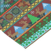 Weihnachtsfeiertag gestricktes kurzer tischläufer (Ecke)