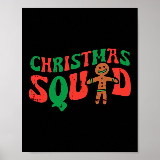 Weihnachtsfeiertag Gingerbrei Xmas Crew Men W Poster (Vorne)