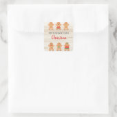 Weihnachtsfeiertag Gingerbrot Quadratischer Aufkleber (Tasche)