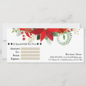 Weihnachtsfeiertag Glam Ornamente Geschenkgutschei (Rückseite)