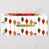 Weihnachtsfeiertag Glam Ornamente Geschenkgutschei (Vorne/Hinten)