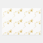 Weihnachtsfeiertag glänzend weißes Gold Wrapping P Geschenkpapier Set (Vorderseite 2)