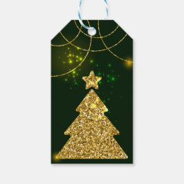 Weihnachtsfeiertag Glitzer Sparkle Geschenkanhänger