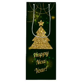 Weihnachtsfeiertag Glitzer Sparkle Geschenktüte Für Weinflaschen