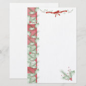 Weihnachtsfeiertag_Glückliche Heilige Tage Briefpapier (Vorne/Hinten)