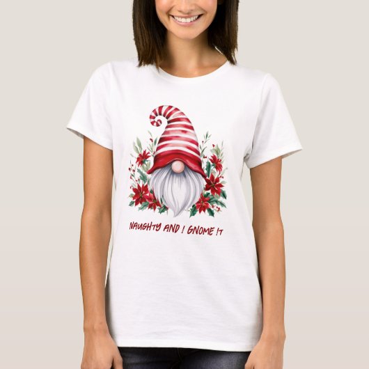 Weihnachtsfeiertag Gnome Funny Sarcastic T-Shirt (Vorderseite)
