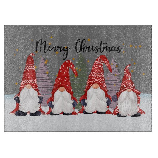 Weihnachtsfeiertag-Gnomes Holiday Cutting Board Schneidebrett (Vorderseite)