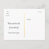 Weihnachtsfeiertag Gold Holly Postcard Rett Datum Ankündigungspostkarte (Rückseite)