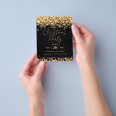 Weihnachtsfeiertag Gold Lights Einladung Flyer (Gruppe)