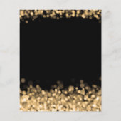 Weihnachtsfeiertag Gold Lights Einladung Flyer (Hinten)